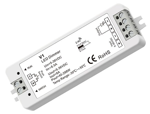 DIMMER 5-36V DC 1CH 8A 40-288W