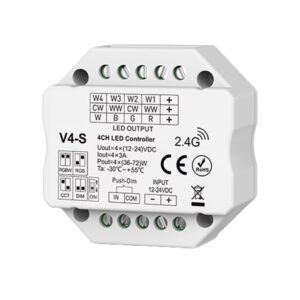 LED CONTROLLER 4CH RGBW PUSH + WIRELESS